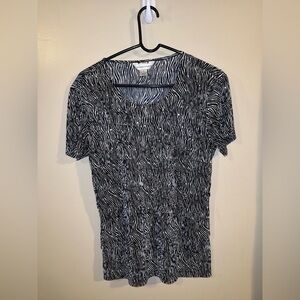 Christopher & Banks Animal Print Mob Wife Zebra Sequins Retro Y2K Sz Medium